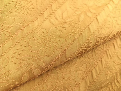 平和屋着物∞道行コート ロング丈 ふくれ織 草花文 正絹 逸品 BAAU0014gt