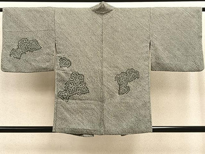 平和屋着物∞羽織　総絞り　蔦の葉文　正絹　逸品　BAAU0020gt