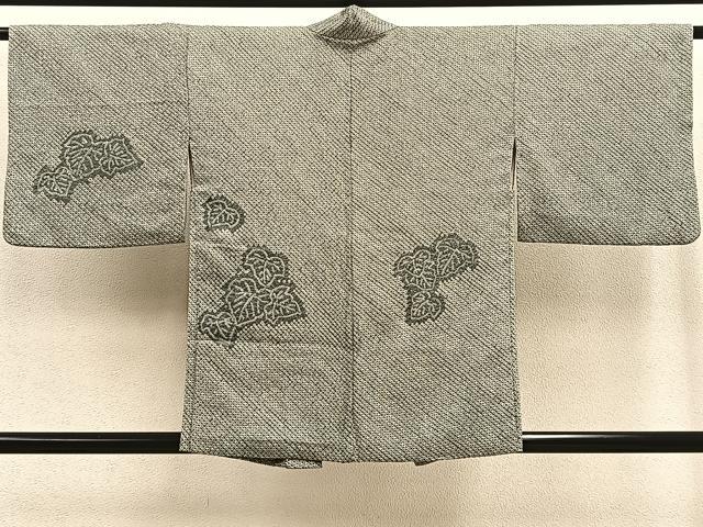 平和屋着物∞羽織　総絞り　蔦の葉文　正絹　逸品　BAAU0020gt