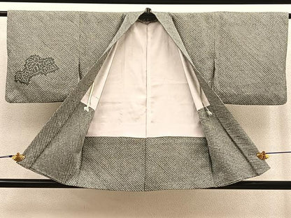 平和屋着物∞羽織　総絞り　蔦の葉文　正絹　逸品　BAAU0020gt