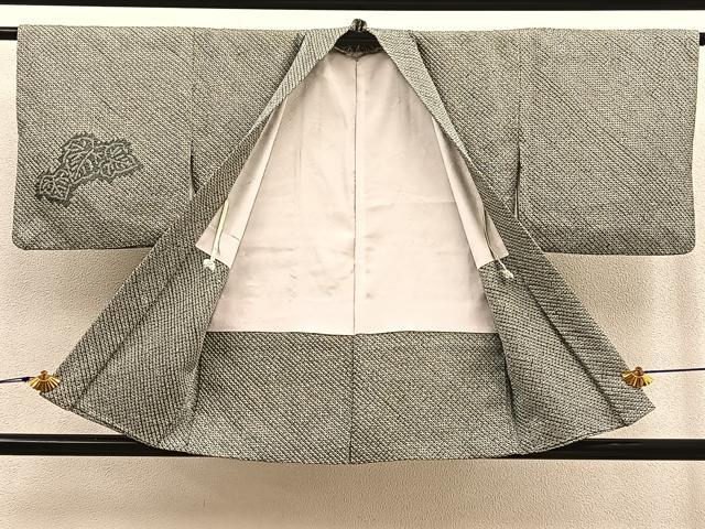 平和屋着物∞羽織　総絞り　蔦の葉文　正絹　逸品　BAAU0020gt