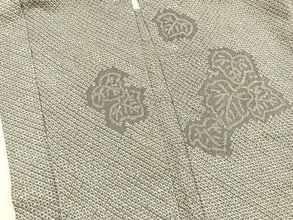 平和屋着物∞羽織　総絞り　蔦の葉文　正絹　逸品　BAAU0020gt