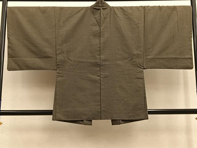 平和屋着物∞男性　羽織　紬　100亀甲　総詰め　正絹　逸品　BAAU0021gt