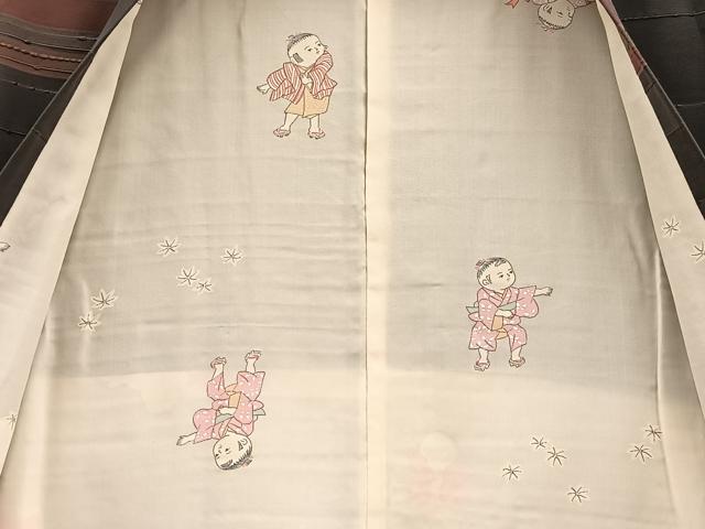 平和屋着物∞道行コート 横段文 正絹 逸品 BAAU0023gt