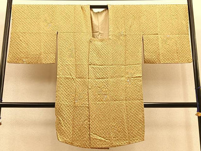 平和屋着物＃道行コート ロング丈 総絞り 花 正絹 逸品 BAAU0025gt
