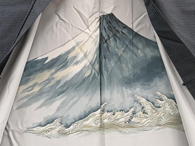 平和屋着物∞男性　長羽織　本場大島紬　100亀甲　総詰め　正絹　逸品　BAAU0032gt