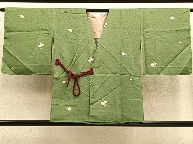 平和屋着物＃道中着　袖なし道中着セット　単衣　椿　正絹　逸品　未使用　BAAU0037gt