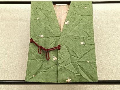 平和屋着物＃道中着　袖なし道中着セット　単衣　椿　正絹　逸品　未使用　BAAU0037gt