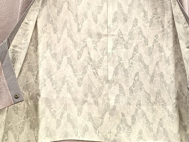 平和屋着物∞道行コート たたき染め 反端付き 正絹 逸品 未使用 BAAU0038gt