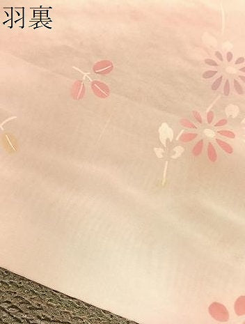 平和屋着物∞道行コート ふくれ織 暈し染め 正絹 逸品 BAAU0039gt