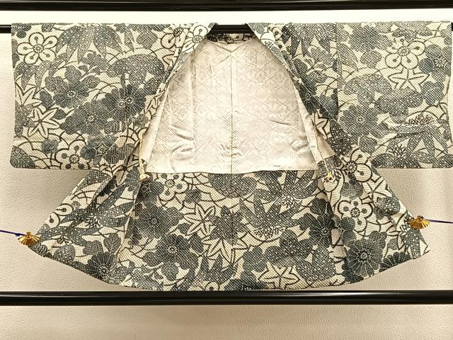 平和屋着物＃名門　藤娘きぬたや・総絞り　羽織　草花尽くし　正絹　逸品　BAAU0040gt