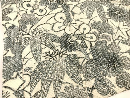 平和屋着物＃名門　藤娘きぬたや・総絞り　羽織　草花尽くし　正絹　逸品　BAAU0040gt