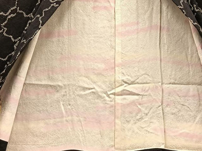 平和屋着物∞羽織　絞り　花尽くし　黒地　正絹　逸品　BAAU0045gt