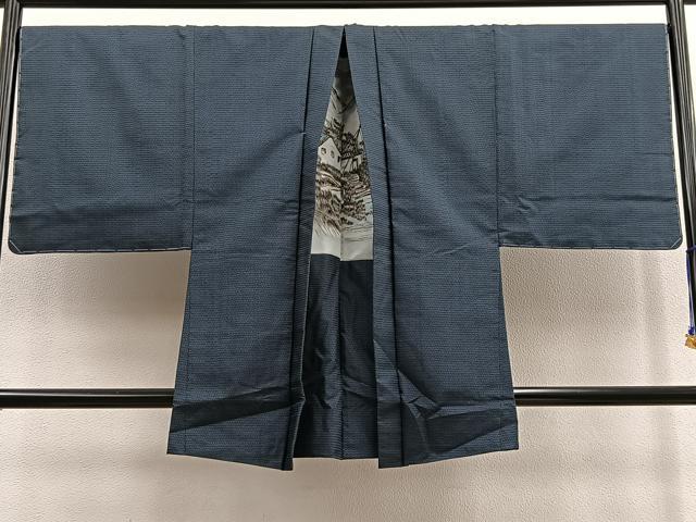 平和屋着物∞男性 羽織 本場大島紬 100亀甲 総詰め 正絹 逸品 未使用 BAAU0050gt