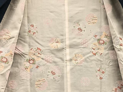 平和屋着物∞道中着 紬地 霞文 正絹 逸品 BAAU0053gt