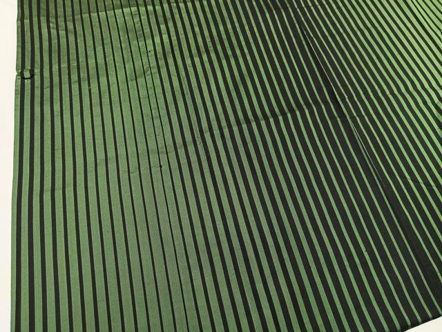 平和屋着物∞道行コート　本場縞大島紬　ロング丈　縞　正絹　逸品　BAAU0065gt