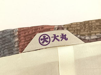 平和屋着物∞道行コート ふくれ織 流線文 大丸扱い 正絹 逸品 BAAU0079gt