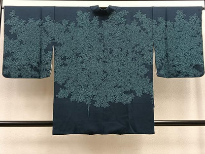 平和屋着物＃道中着　作家物　葉尽くし　正絹　逸品　未使用　BAAU0082gt