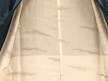 平和屋着物＃道中着　作家物　葉尽くし　正絹　逸品　未使用　BAAU0082gt
