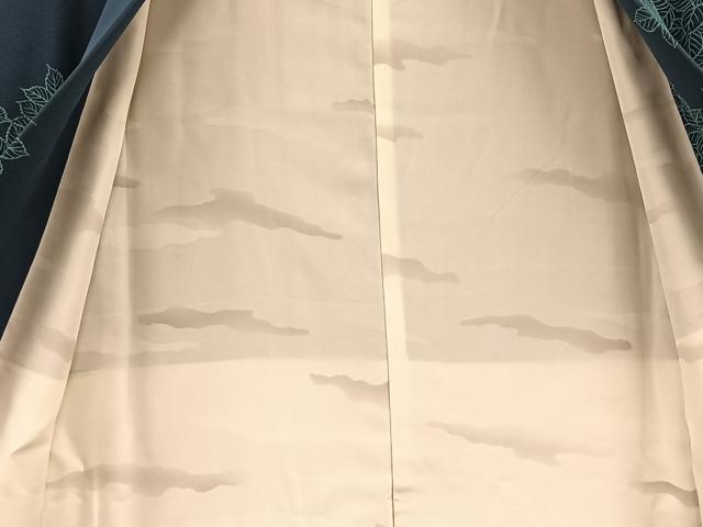 平和屋着物＃道中着　作家物　葉尽くし　正絹　逸品　未使用　BAAU0082gt