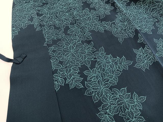 平和屋着物＃道中着　作家物　葉尽くし　正絹　逸品　未使用　BAAU0082gt