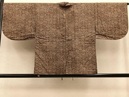 平和屋着物∞道中着 本場染大島紬 吉祥花菱文 正絹 逸品 BAAU0096gt