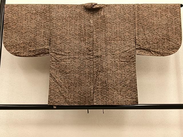 平和屋着物∞道中着 本場染大島紬 吉祥花菱文 正絹 逸品 BAAU0096gt