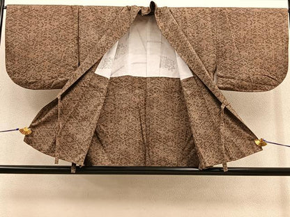 平和屋着物∞道中着 本場染大島紬 吉祥花菱文 正絹 逸品 BAAU0096gt