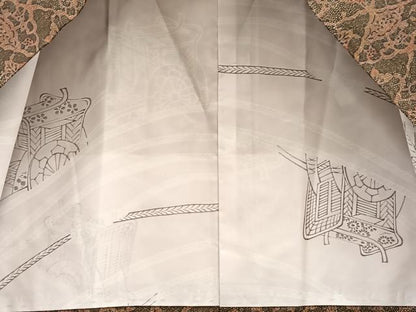 平和屋着物∞道中着 本場染大島紬 吉祥花菱文 正絹 逸品 BAAU0096gt