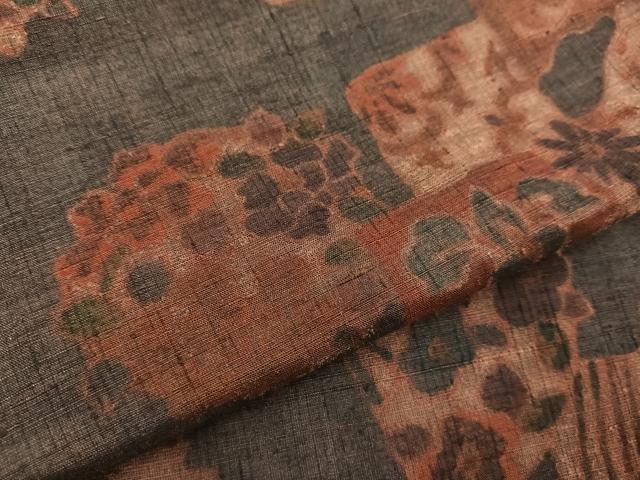 平和屋着物∞道中着 紬地 花鳥文 正絹 逸品 BAAU0101gt