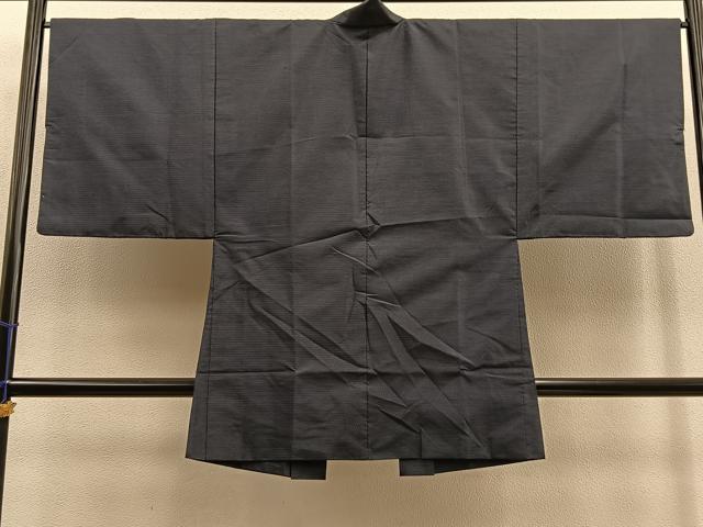 平和屋着物＃男性 長羽織 本場大島紬 80亀甲 総詰め 正絹 逸品 BAAU0109gt