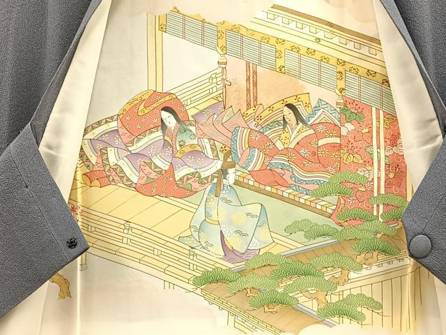 平和屋着物＃道行コート　菊取り花文　金彩　正絹　逸品　未使用　BAAU0120gt