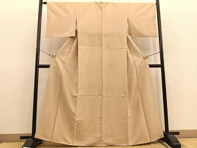平和屋着物●上質な紬　飴色　正絹　逸品　BAAU0160gt