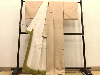 平和屋着物●上質な紬　飴色　正絹　逸品　BAAU0160gt