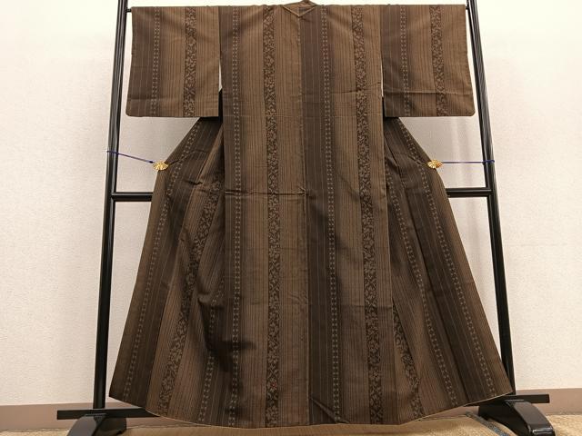 平和屋着物●上質な紬 花間道 正絹 逸品 BAAU0181gt