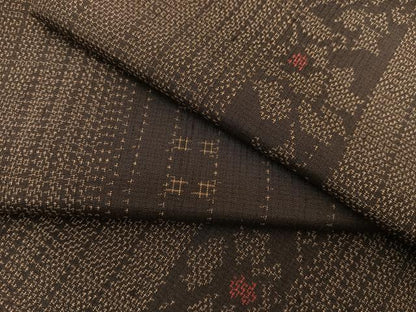 平和屋着物●上質な紬 花間道 正絹 逸品 BAAU0181gt