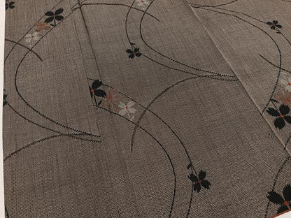 平和屋着物●上質な紬　花　正絹　逸品　BAAU0182gt