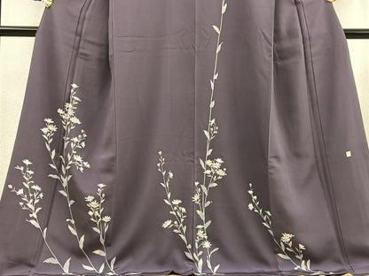 平和屋着物●訪問着　ロング丈　友禅　作家物　花　正絹　逸品　BAAU0199gt