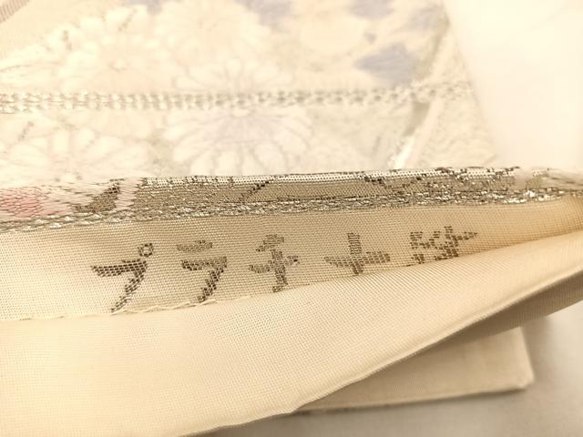 平和屋着物◎六通柄袋帯　唐織　彩華粋繍文　正絹　逸品　BAAU0395mz