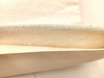平和屋着物◎六通柄袋帯　唐織　笹の葉　金糸　正絹　逸品　BAAU0666mz