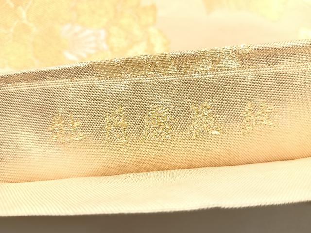平和屋着物◎六通柄袋帯　牡丹唐花紋　金糸　正絹　逸品　BAAU0733mz