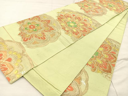 平和屋着物◎六通柄袋帯 正倉院 金糸 西武百貨店扱い 正絹 逸品 BAAU0734mz