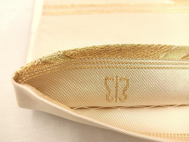 平和屋着物●西陣　川島織物　六通柄袋帯　菱　金糸　正絹　逸品　BAAU0737mz