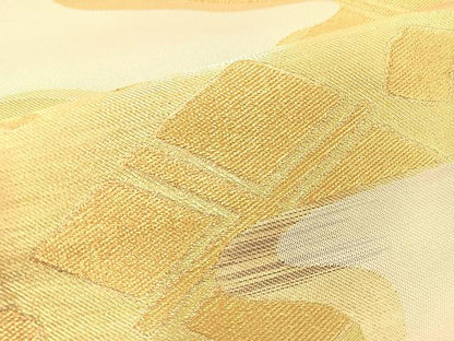 平和屋着物●西陣　川島織物　六通柄袋帯　菱　金糸　正絹　逸品　BAAU0737mz