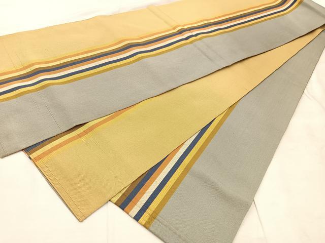 平和屋着物◎全通柄　京袋帯　間道　金糸　正絹　逸品　BAAU0795mz