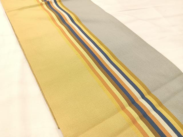 平和屋着物◎全通柄　京袋帯　間道　金糸　正絹　逸品　BAAU0795mz