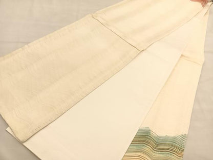 平和屋着物◎太鼓柄袋帯　霞文　正絹　逸品　未使用　BAAU0899hv