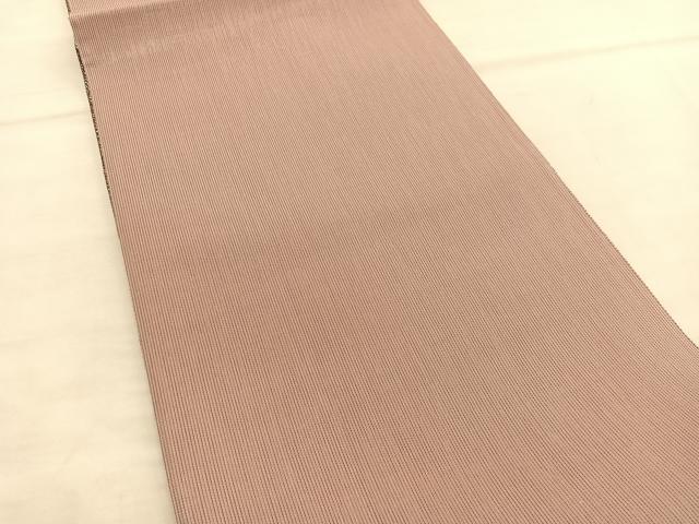 平和屋着物◎両面 全通柄袋帯 横段文 金糸 正絹 逸品 BAAU0925hv