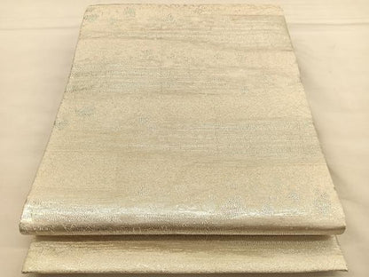 平和屋着物◎六通柄袋帯 箔散らし文様 銀糸 正絹 逸品 BAAU0926hv