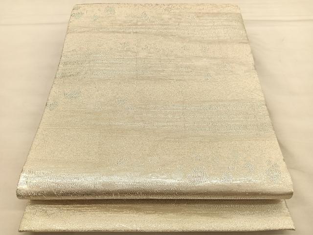 平和屋着物◎六通柄袋帯 箔散らし文様 銀糸 正絹 逸品 BAAU0926hv